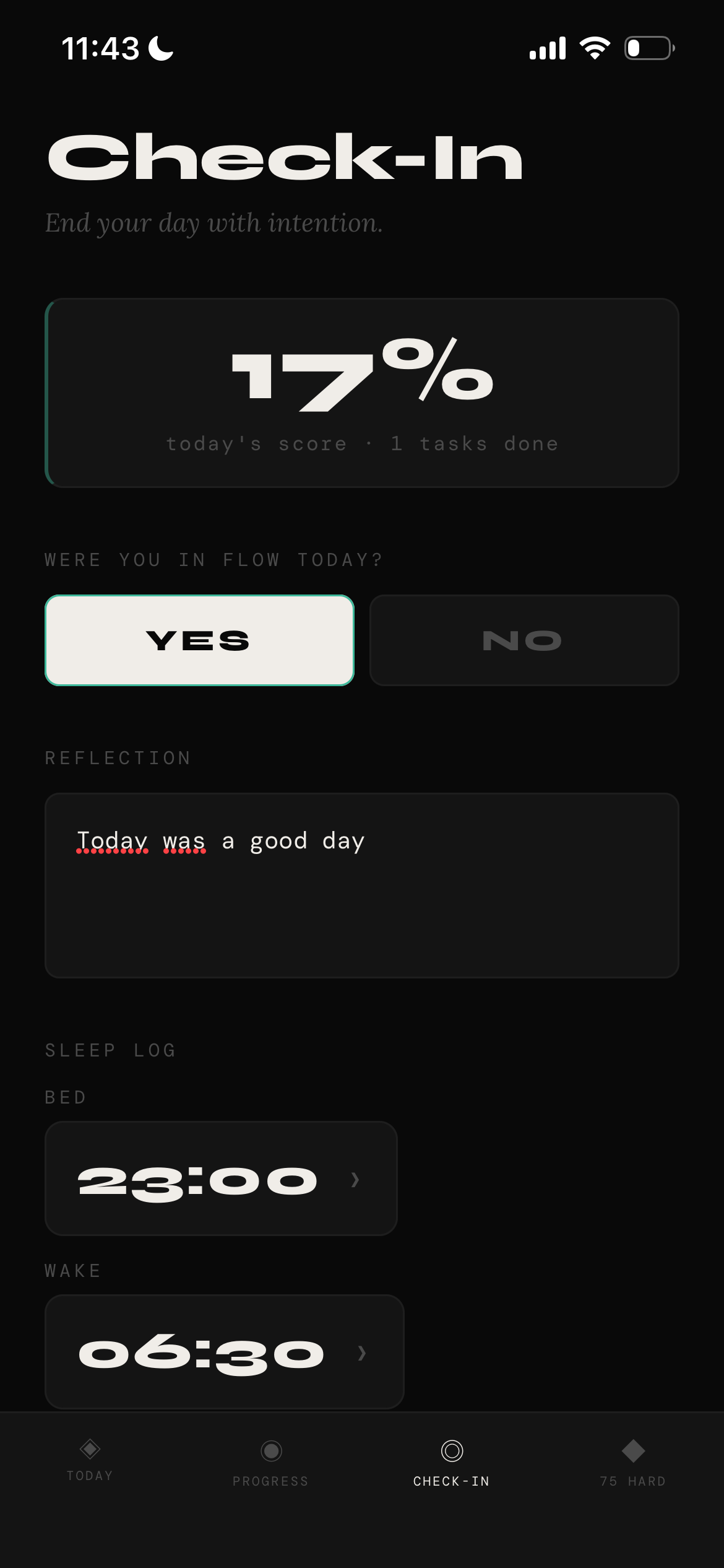 Daily Check-In