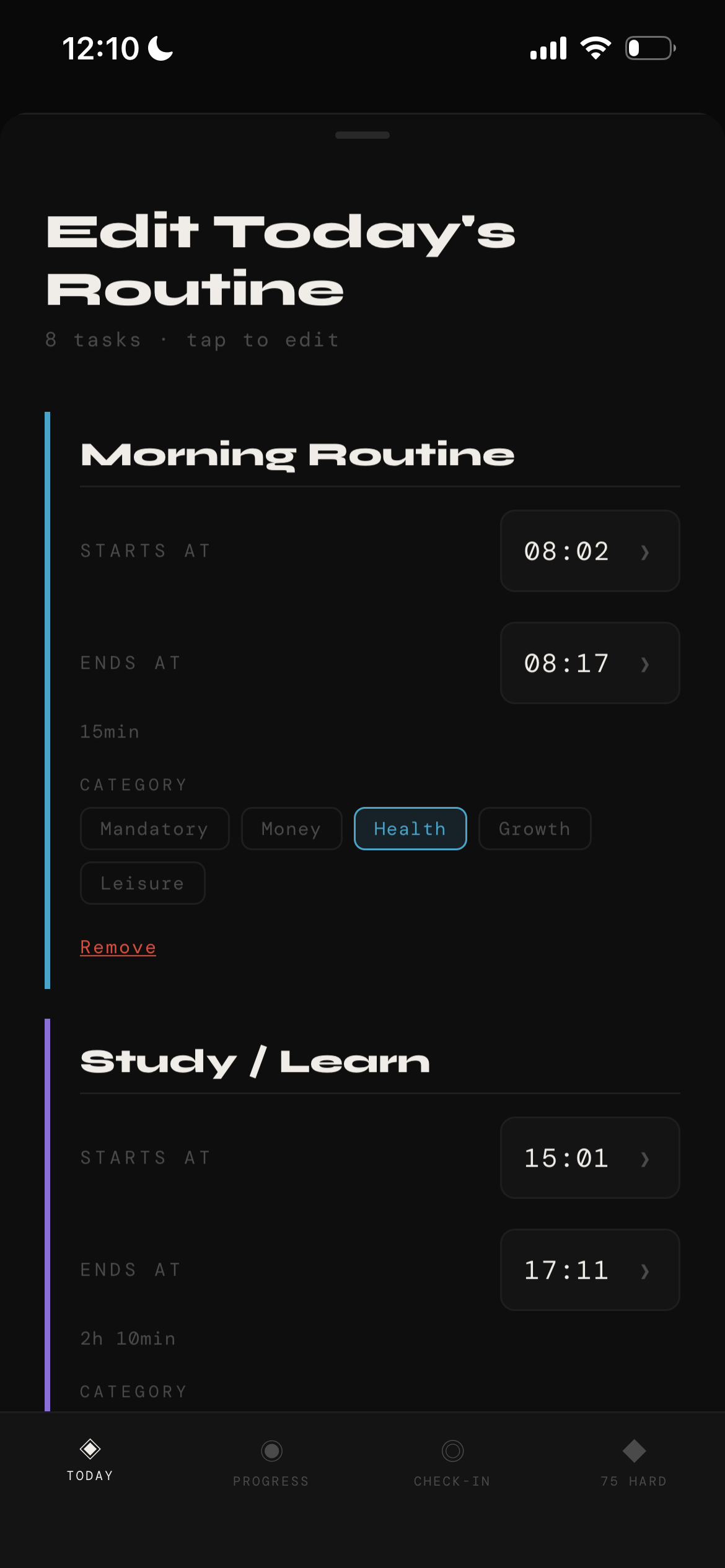 Smart Routine Builder